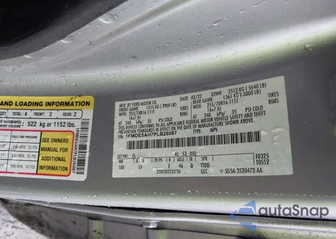 2023 Ford Bronco z USA, uszkodzony, nr VIN 1FMDE5AH7PLB26087